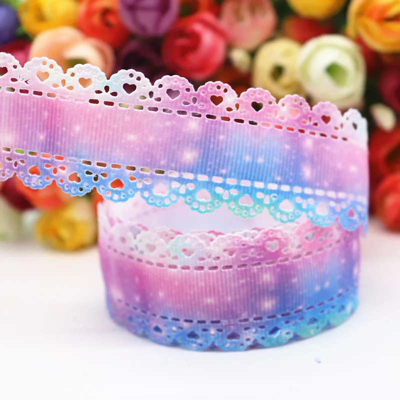50 ярдов полые кружева Grosgrain ленты решетки печатные ленты 30 мм пробки для бутылок DIY ремесла аксессуары ручной работы M19061202
