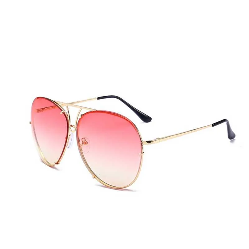 Солнцезащитные очки авиаторы без оправы для мужчин и женщин винтажные большие