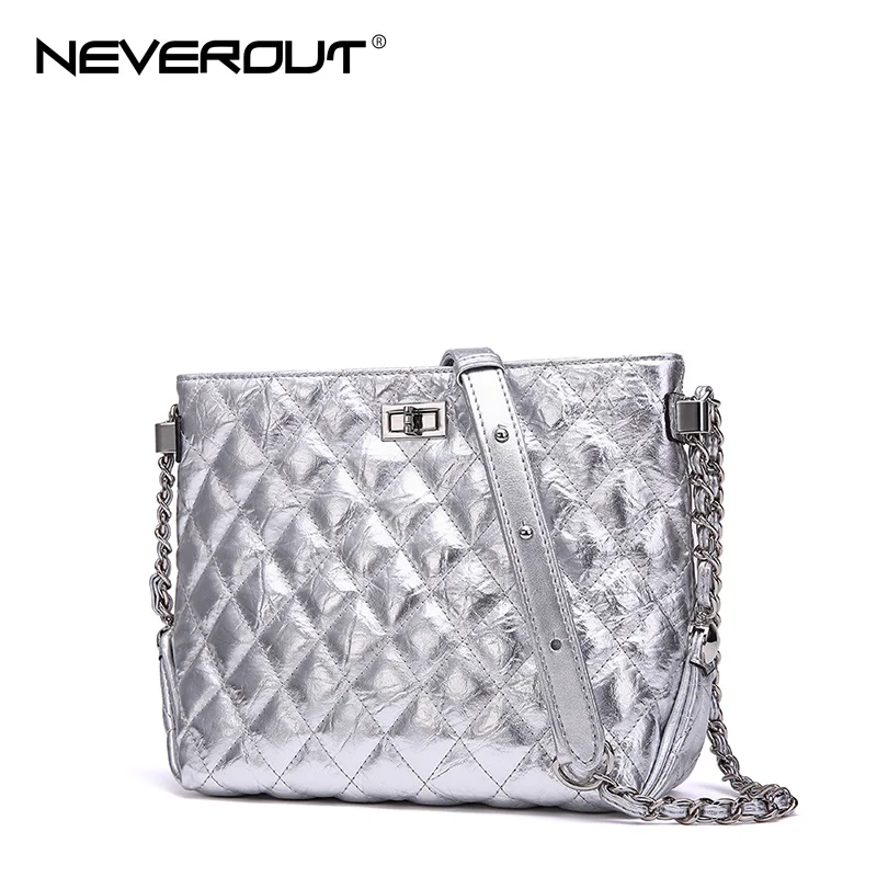 NEVEROUT 2 размера, Классическая Сумка Хобо в клетку, модная сумка через плечо, Высококачественная сумка из спилка, женская сумка на плечо с поворотным замком