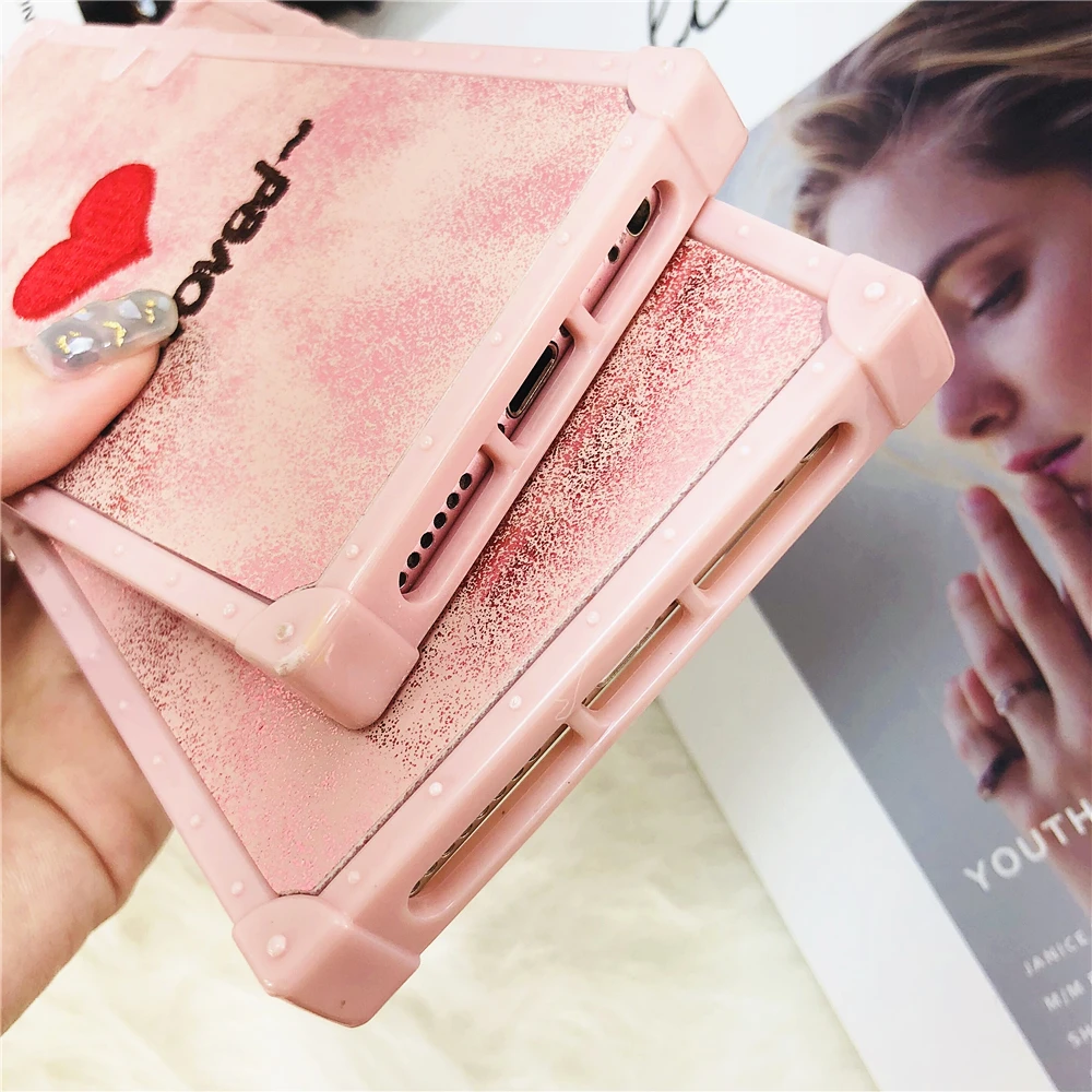 Luxury Phone Case For Iphone 6 Classic Quicksand Heart of Love IPhone 6S Plus Silicone Plastic Soft Back Cover Capa |