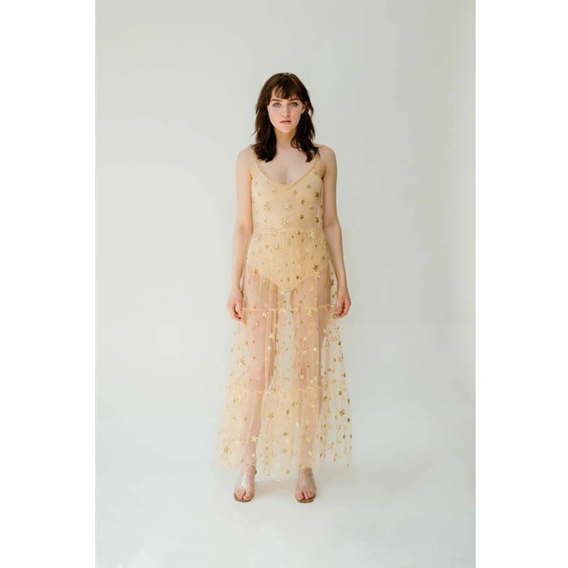 Новинка Женские летние сандалии с цветочным рисунком блестками Сетчатое Макси