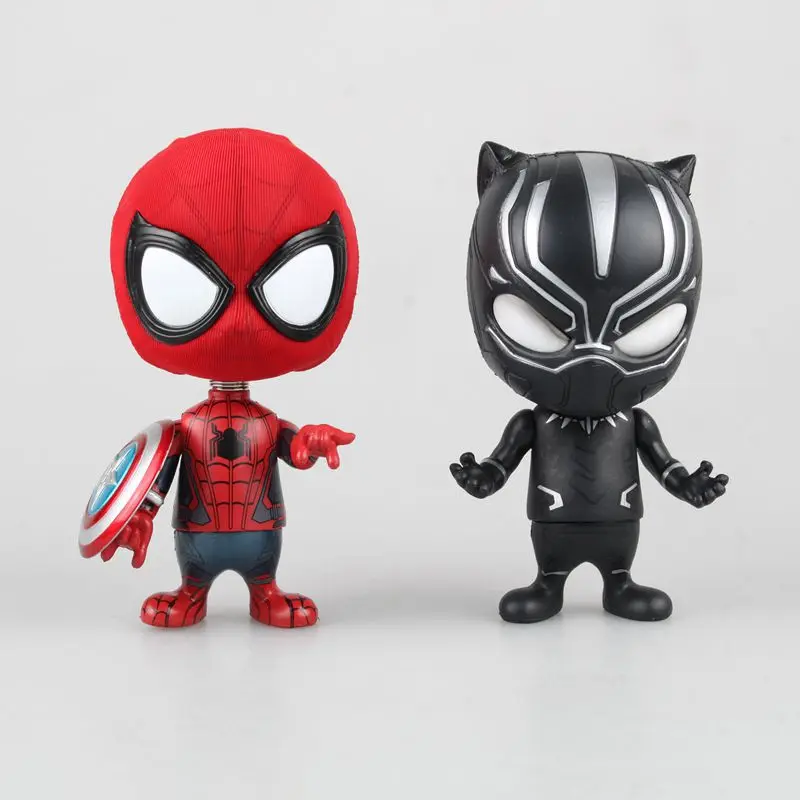 Disney Marvel Мстители 10 см Человек паук Черная пантера фигурка модель осанки
