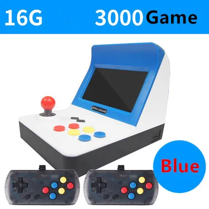 Blue Ретро аркадная мини-игровая консоль 4,3 дюймов, встроенный в 3000 игр, портативная игровая консоль, семейная детская Подарочная игрушка для рождественского подарка - Цвет: Blue