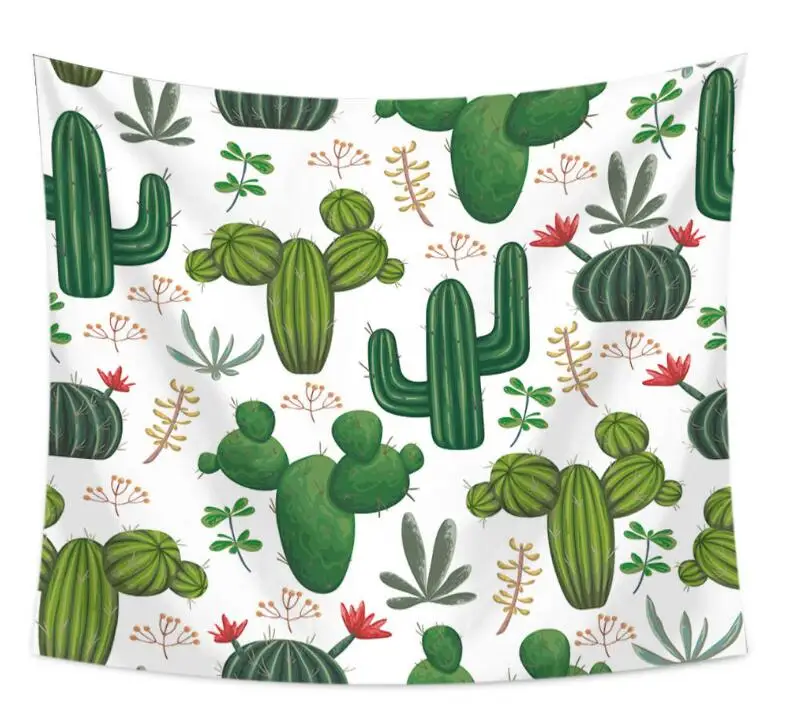 6 Cactus tapestry wall hanging home decor printing tablecloth bed sheet beach towel for party wedding decoration background - Цвет: 6