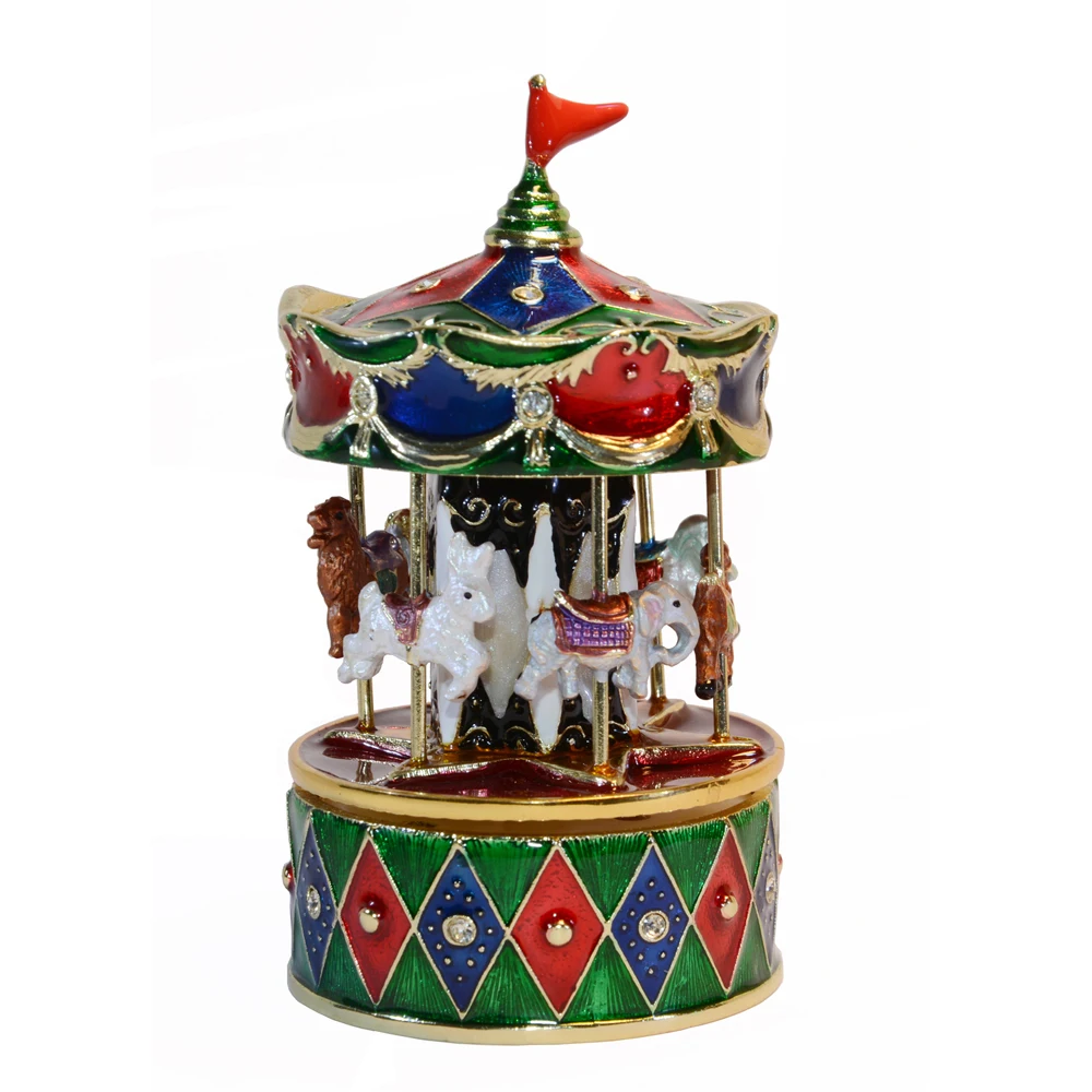 Роскошная музыкальная шкатулка шарнирная карусель Музыкальная Коробка на день