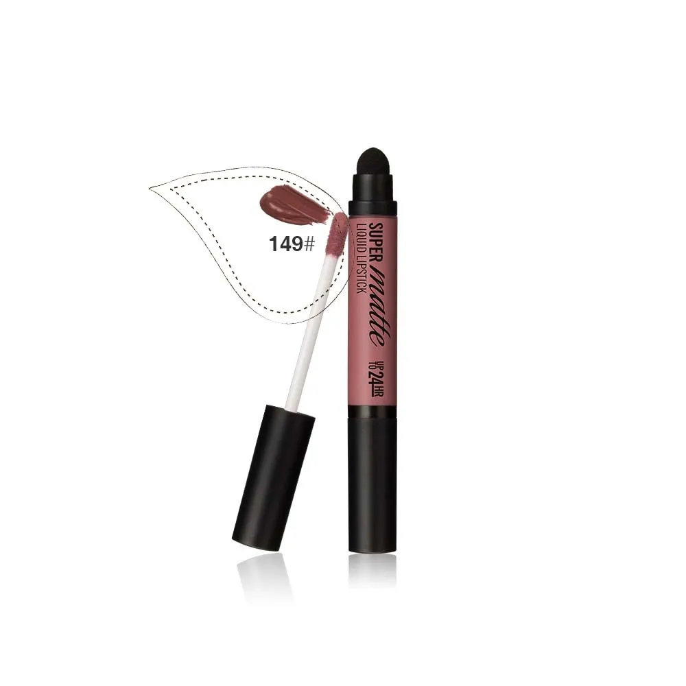 149 MENOW Brand Perfect Beauty Longlasting Matte Lip Gloss With Sponge Tip Lip Stick effect Lip Gloss L506 - Цвет: 149