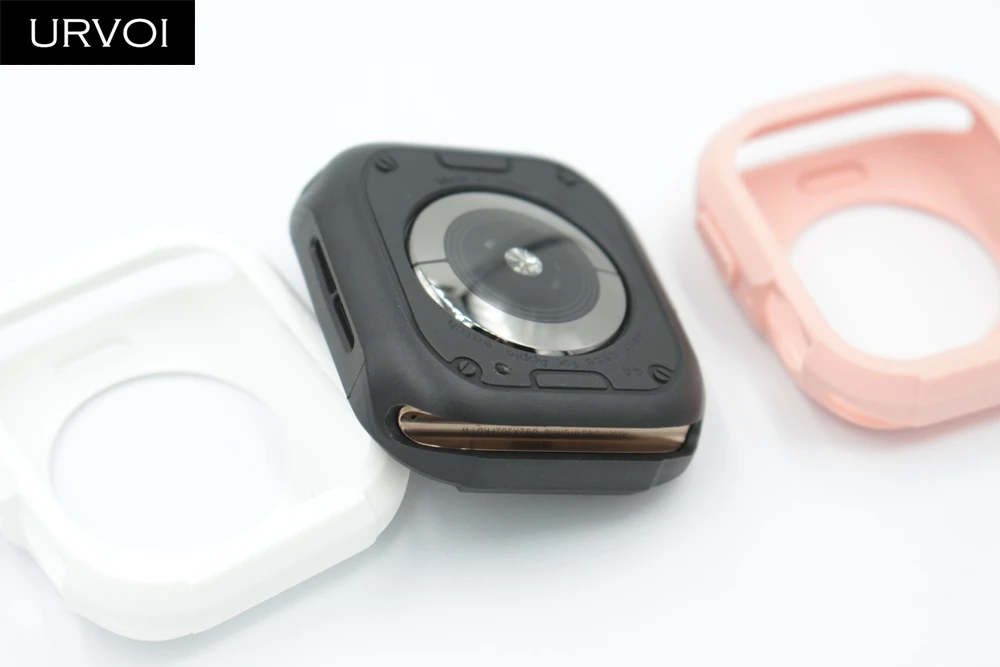 URVOI рамка для apple watch 4 5 чехол TPU чехол для iwatch анти-Шокированный протектор жесткий Броня Жесткий чехол ремешок 40 44 мм белый черный