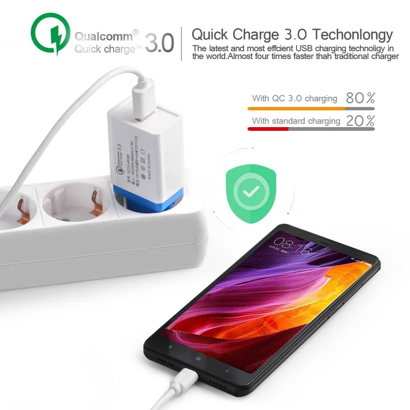 Mzxtby QC3.0 18 Вт aвтомобильное зарядное устройство с одним USB быстрое Подключите