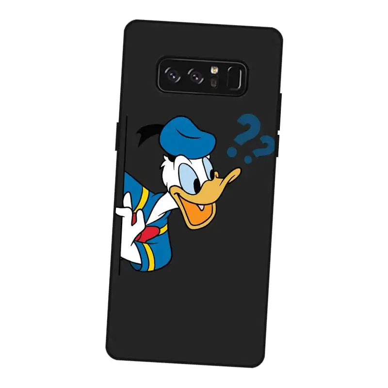 P046 уникальный черный силиконовый чехол с Дональдом Даком для samsung Galaxy Note 3 4 5 8 9 10
