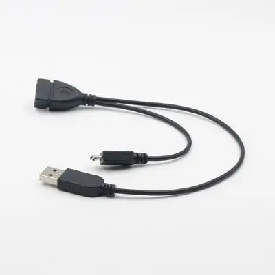 Micro USB 2 0 5 контактный кабель хоста OTG адаптер с Мощность для сотового телефона Tablet