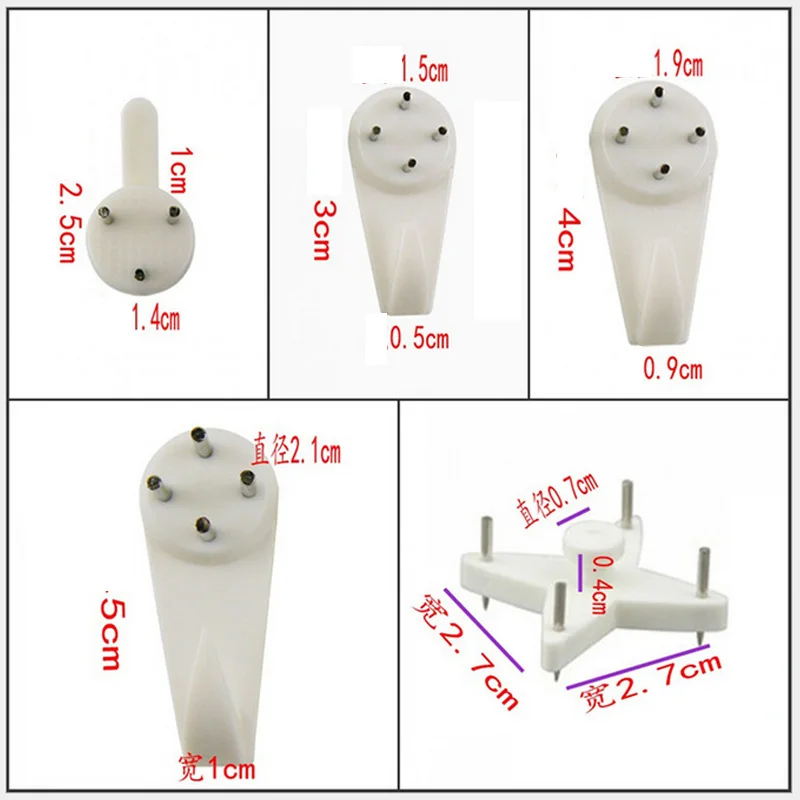 

C 100pcs Free Shipping Photo Frame Photo Wall Hangs A Picture Clasps Solid Wall Nail Contact Non-trace Nail Hooks