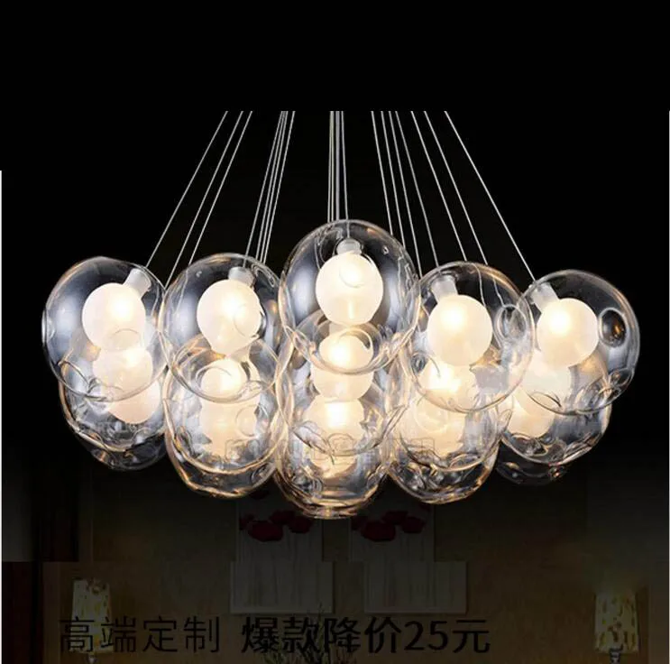 Хрустальная люстра круглая стеклянная Светодиодный Люстра для столовой