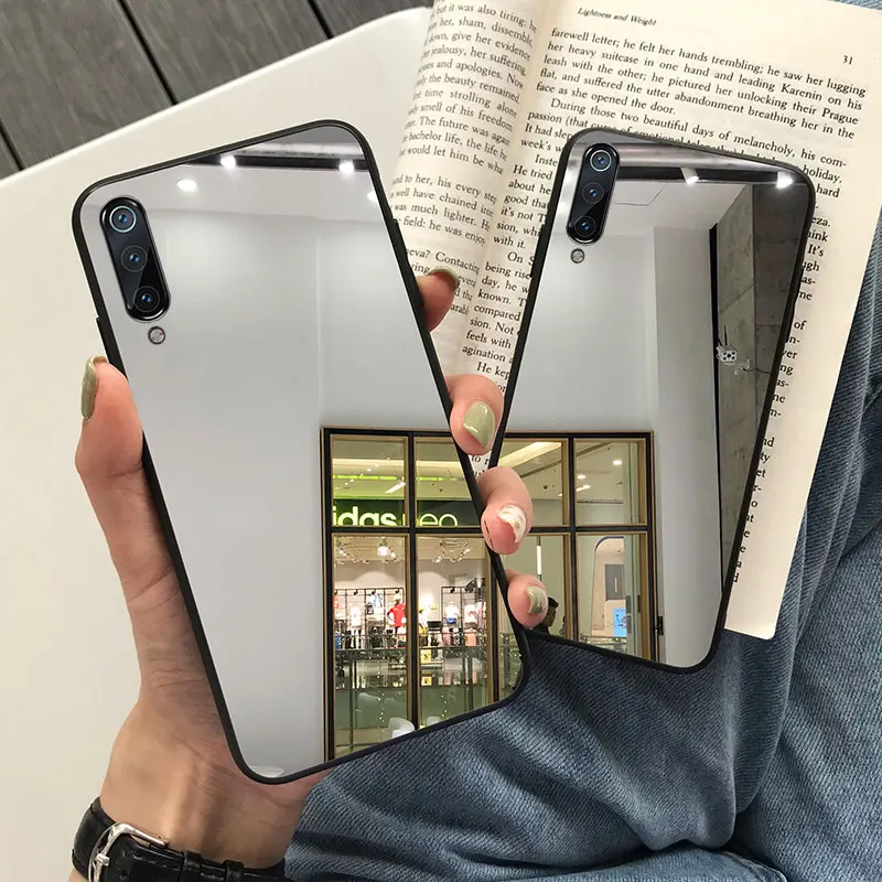 Роскошный чехол для samsung Galaxy A20 A30 A50 A70 A6 A8 A7 S10 S8 S9 плюс S10e Примечание 10 A10 A40 и зеркалом на обратной стороне анти-чехол от царапин