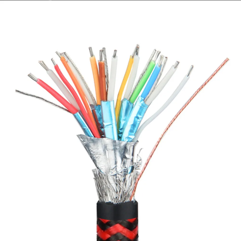 Супер тонкий нейлоновый Плетеный высокоскоростной 21-гбит/с Mini HDMI (C Male) к A Male