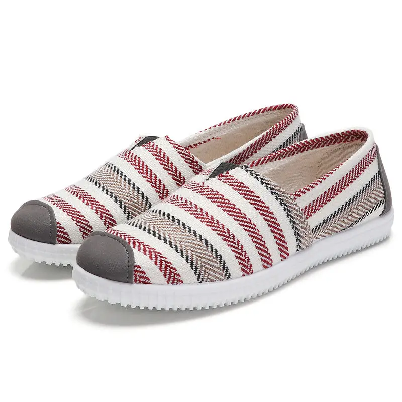 Холщовые туфли для женщин обувь из ткани в стиле старого Пекина на плоской