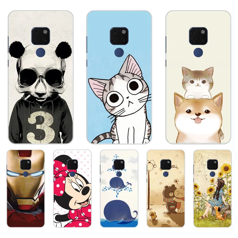 huawei mate 20x Case Silicon cartoon Painting Soft TPU Back Cover for protect Phone cases shell |