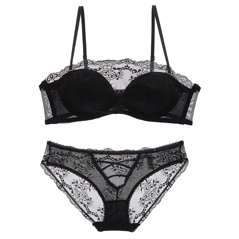 OSEMISS Sexy lace bra set underwear thin model cup anti-lighting tube top with steel ring | Женская одежда