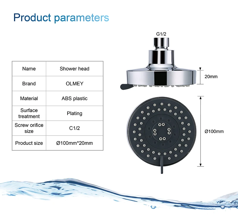 OLMEY 5 Settings High pressure Rain Showe Head настенное крепление для ванной комнаты верхний
