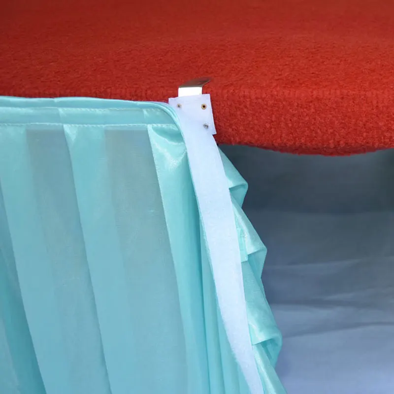 Белая юбка для стола длиной 10 футов свадьбы Рождества вечеринки детского душа