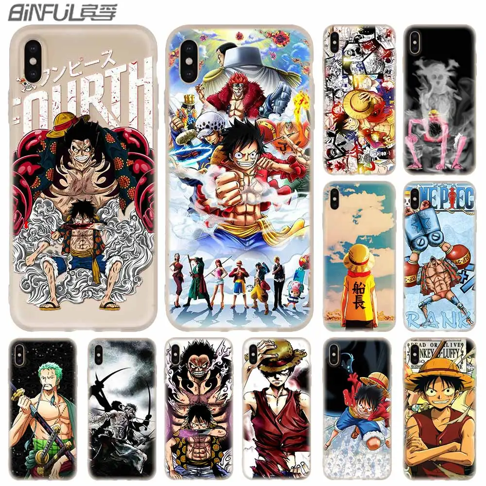 Чехлы для телефонов силиконовый мягкий чехол iPhone 11 Pro X XS Max XR 6 S 7 8 Plus 5 4S SE one piece luffy