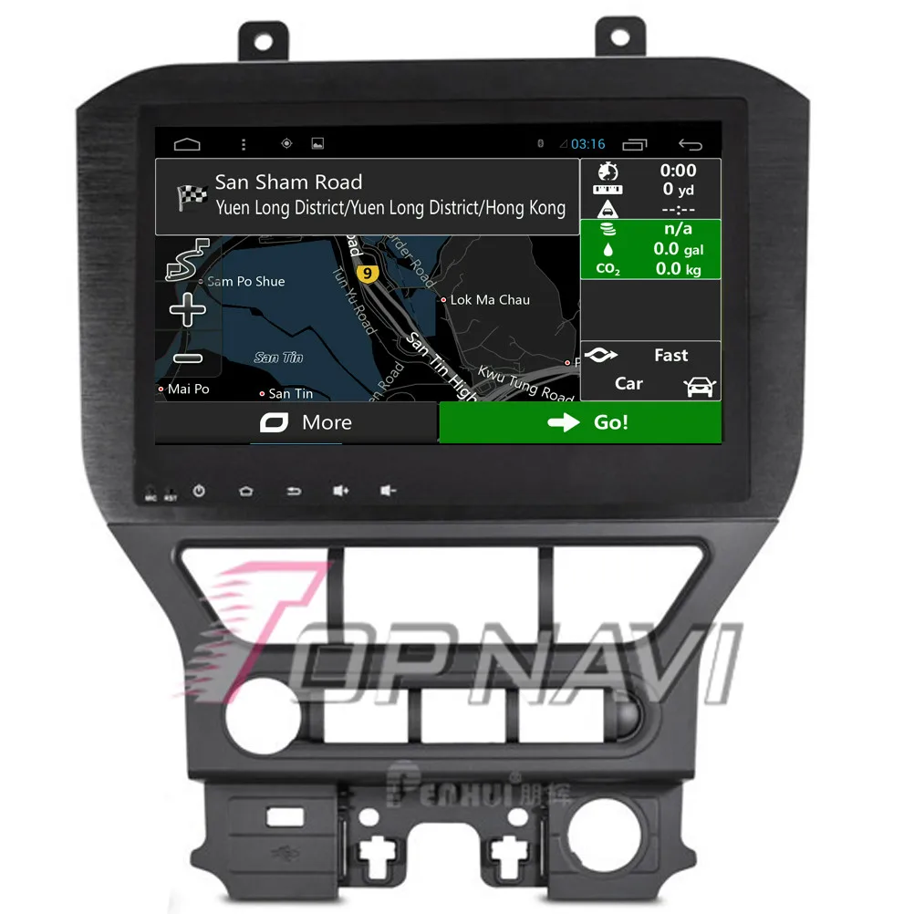 TOPNAVI четырехъядерный Android 7 1 Автомобильный GPS навигатор для Ford Mustang Авторадио