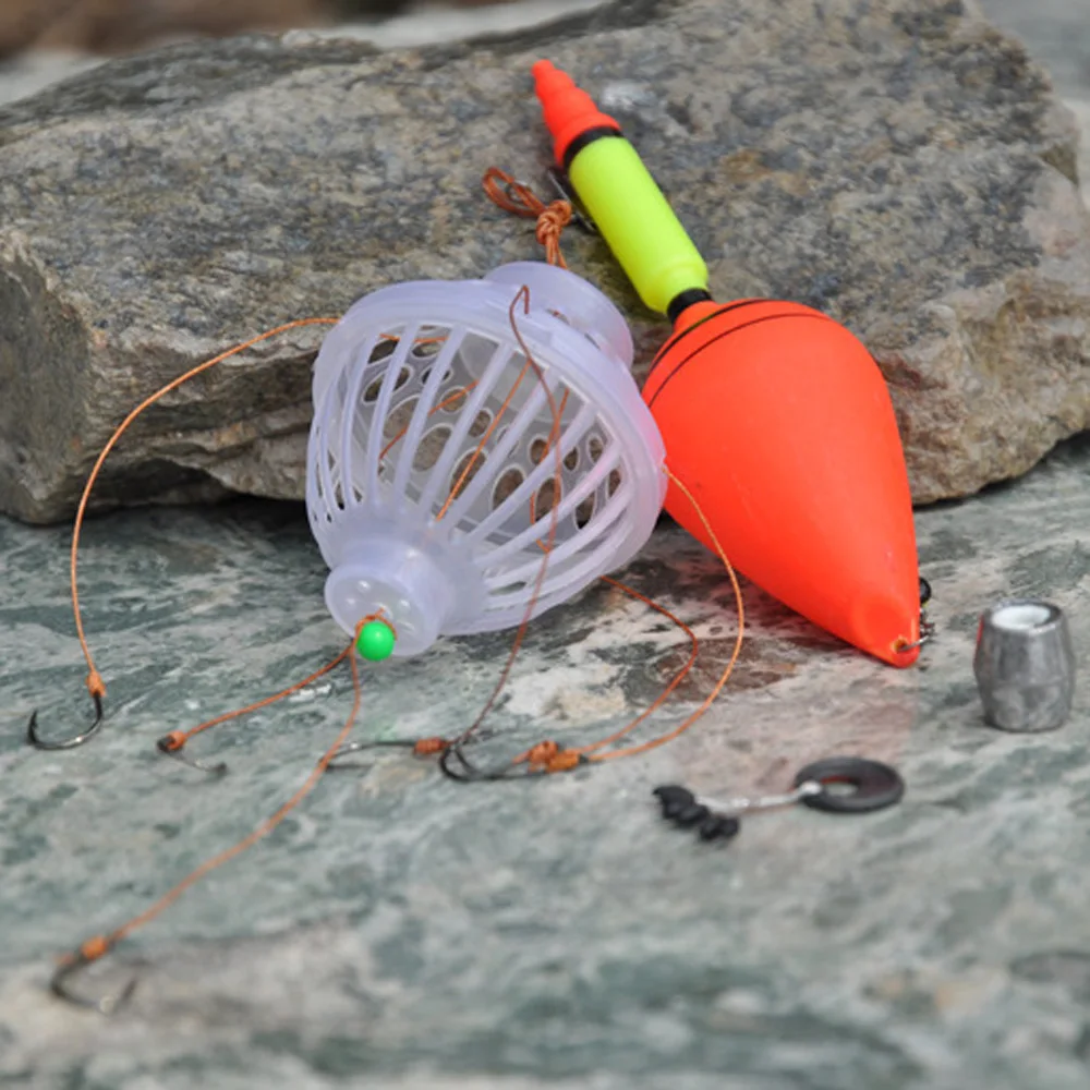 Поплавок для ловли карпа морской Монстр с шестью прочными взрывными крючками два