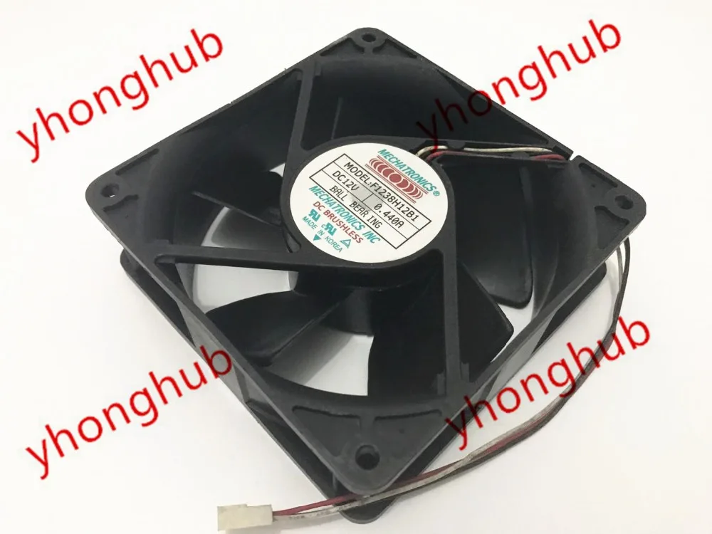 Мехатроника F1238H12B1 DC 12V 0.440A 3 провода 120x120x38 мм Сервер вентилятор охлаждения|square