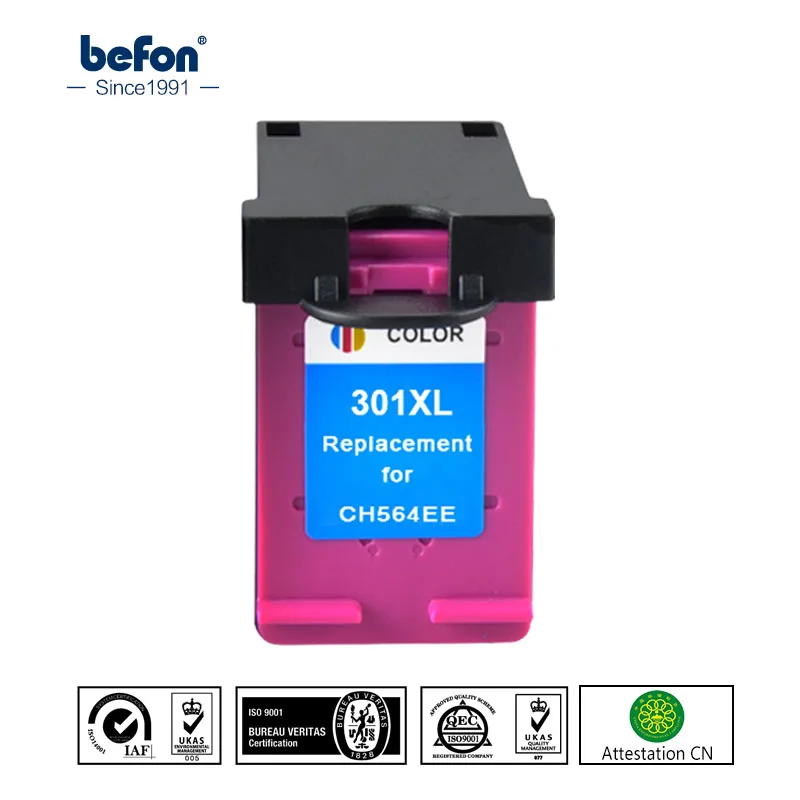 

befon Compatible 301XL Color Ink Cartridge Replacement for HP 301 XL for DeskJet 1050 2050 3050 2150 3150 1010 1510 2540 Printer