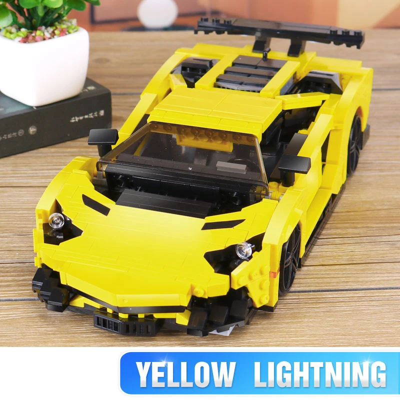 XingBao Technic блоки Гоночная машина 03008 834 шт желтый автомобиль Lamborghi Кирпичи Строительные блоки совместимы с логотипом Блоки Автомобиля