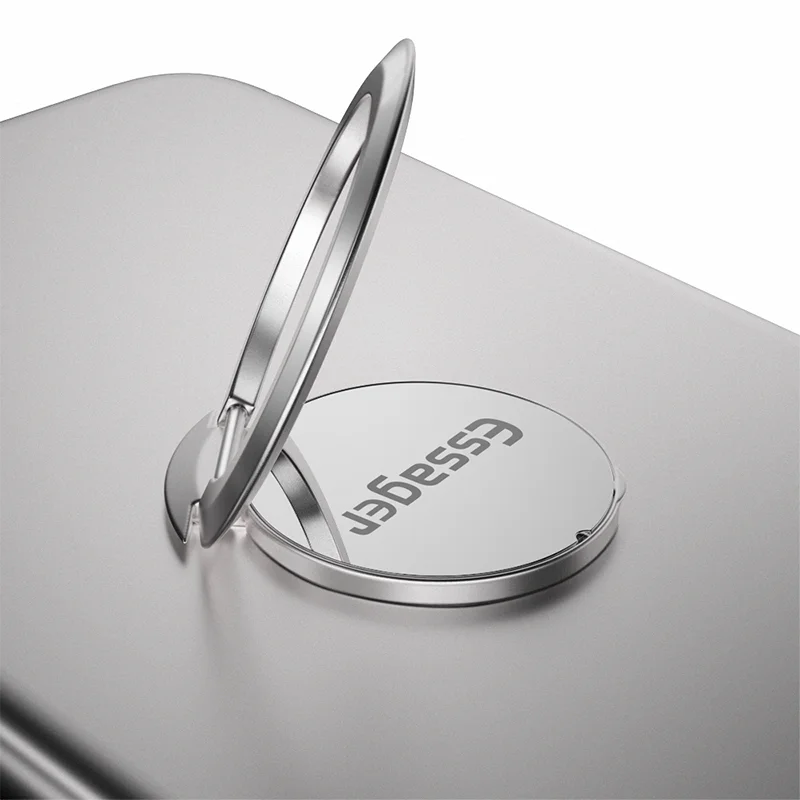 Silver Essager кольцо держатель для iPhone XS Max samsung S10 S9 мобильный сотовый телефон кольцо ручка подставка для смартфона магнитный автомобильный держатель - Цвет: Silver