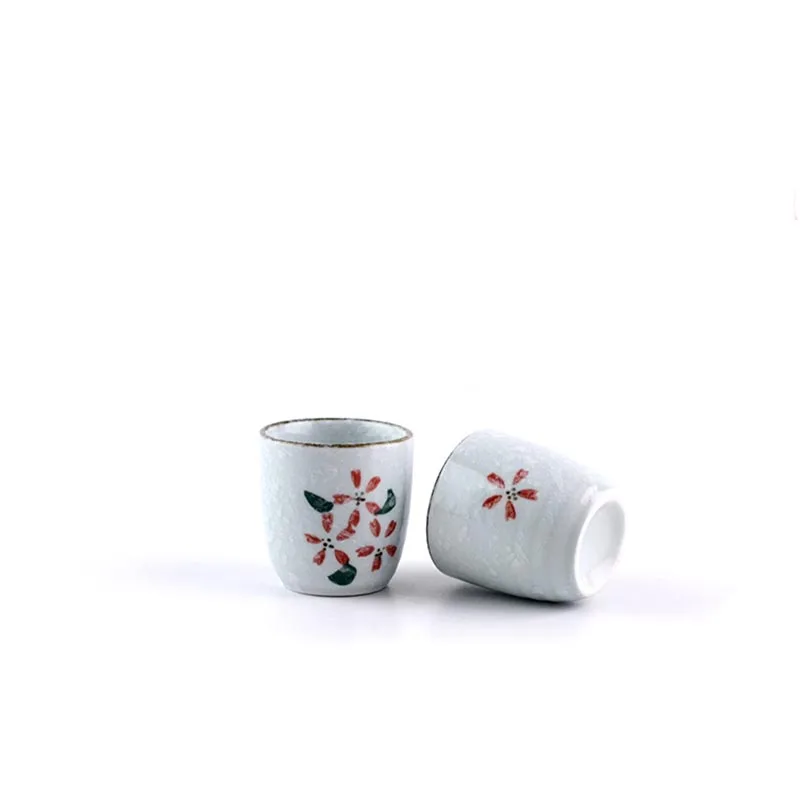 Japanese-style Vintage Ceramic Wine Ware Hand Painted Snowflake Sakura Pattern Hip Flask Sake Cup Home Spirits Cups Teacup Pots | Дом и сад