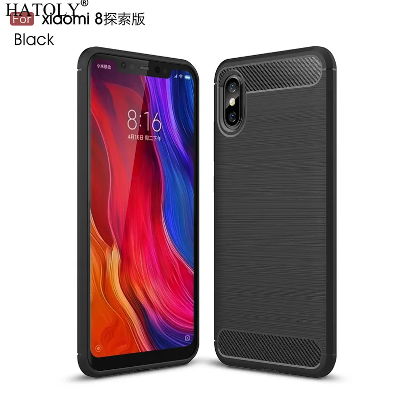 Чехол для Xiaomi Mi 8 чехол исследования противоударный бампер из углеродного
