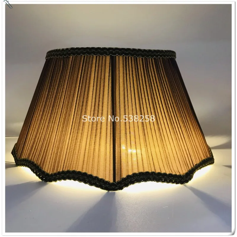 Круглый абажур для кофейной ткани E27 скандинавский настольной лампы современный