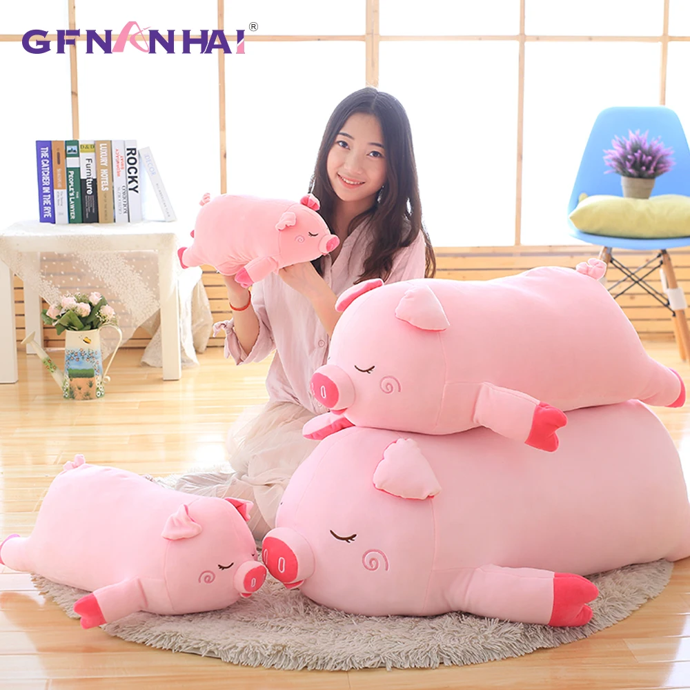 

1pc 60/80/100cm Size Pink Pig Plush Toy Cute Pig Soft Stuffed Doll Pig Pillow Gift For Children Lovers Christmas Gift