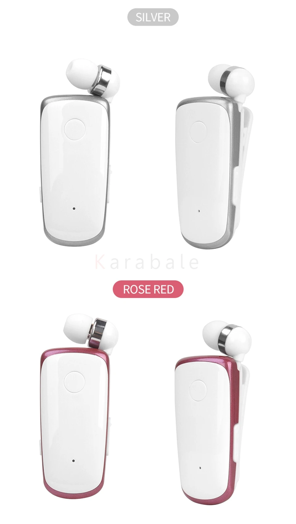 Karabale K39 Беспроводная bluetooth-гарнитура CSR чип в ухо Вибрационный оповещение износ клип наушник Hands-Free