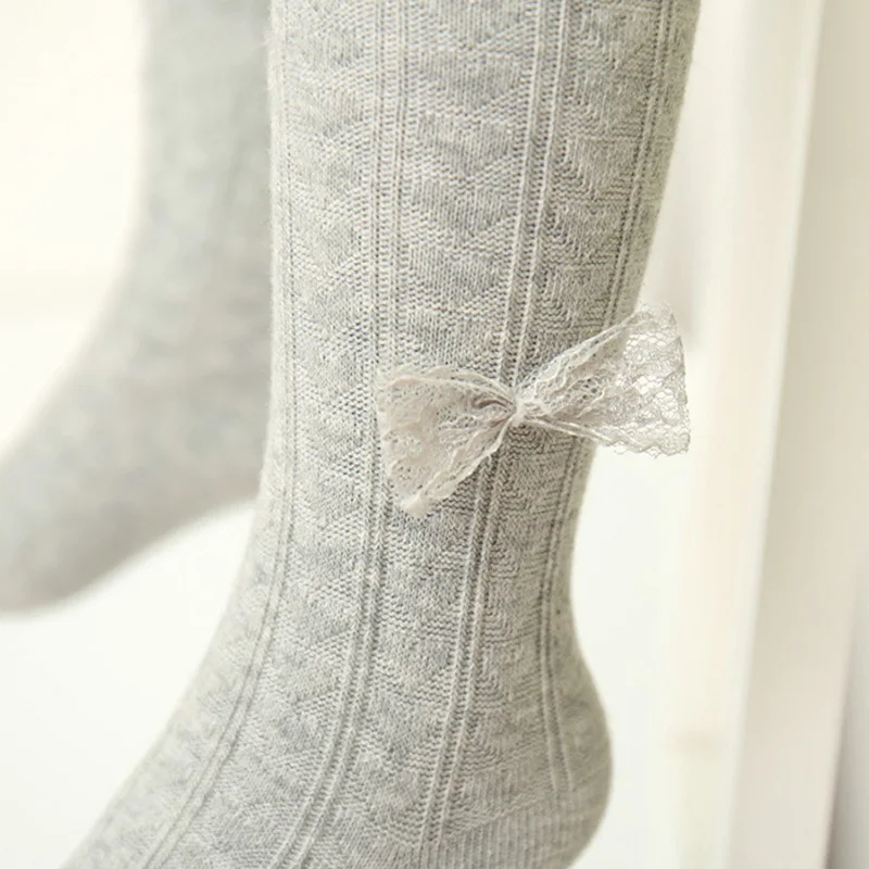 Колготки для маленьких девочек сезон весна осень милые розовые штаны с бантом От