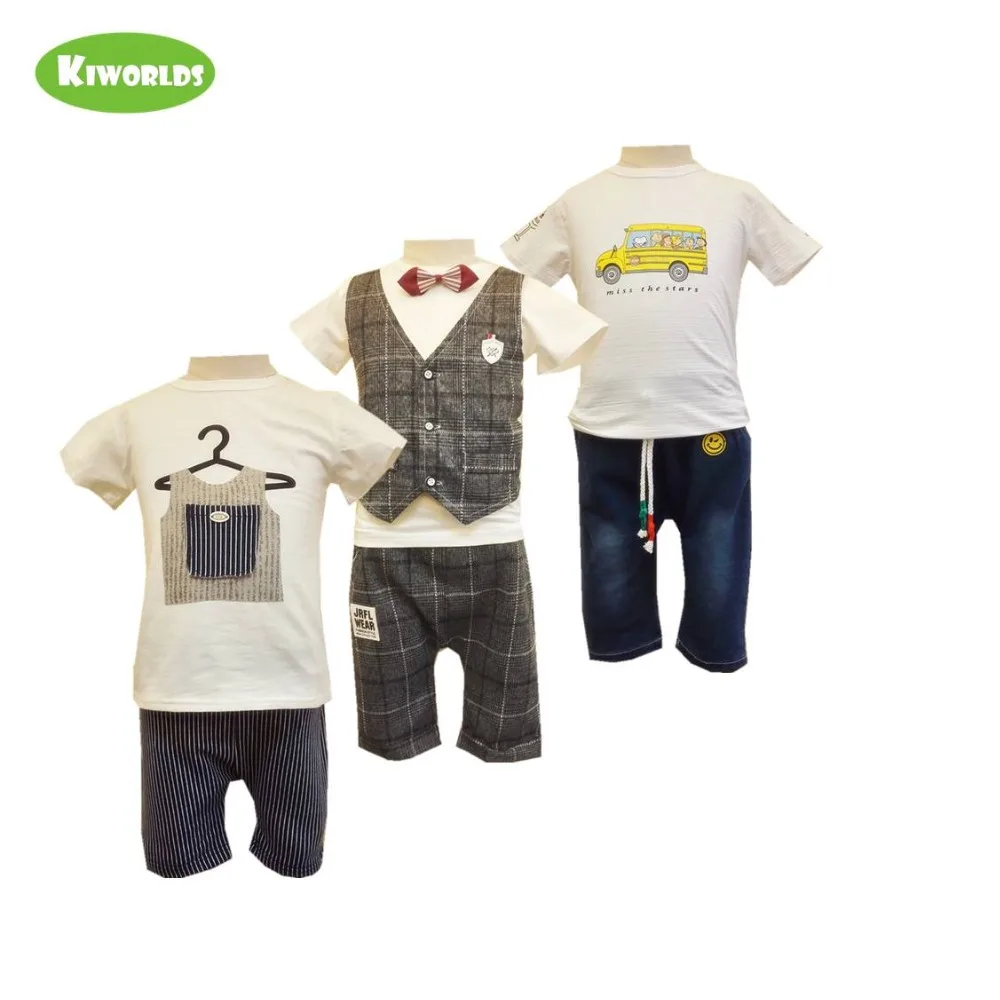 Футболка и шорты для мальчиков из чистого хлопка | Мать ребенок