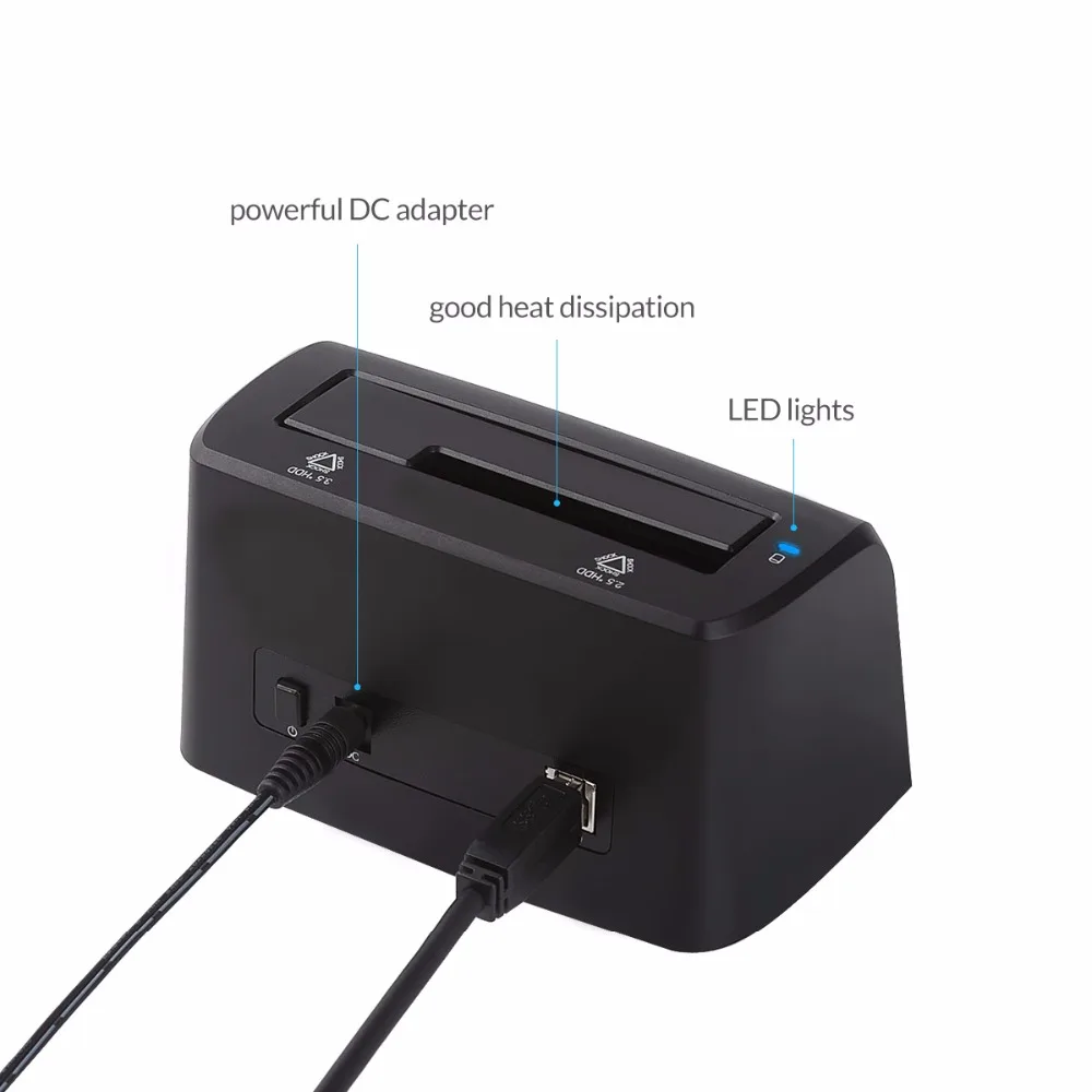 ORICO 8619US3 супер Скорость USB 3.0 SATA жесткий диск Док-станция для 2.5-дюймовый &amp
