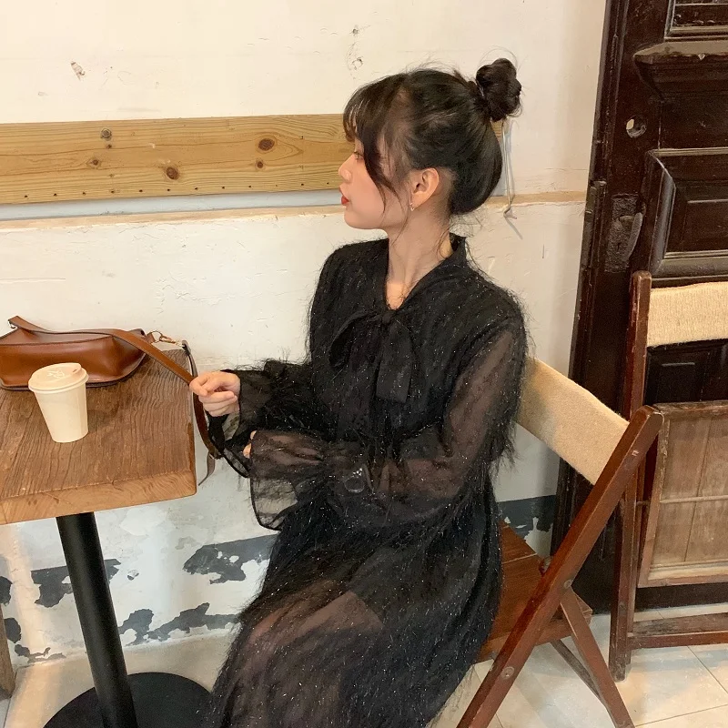2 цвета Mihoshop Ulzzang Корейская женская модная одежда с бантом милое белое черное