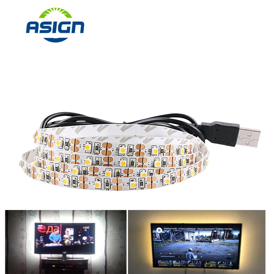 Светодиодная водонепроницаемая лента с подсветкой 5 в пост. Тока USB 3528