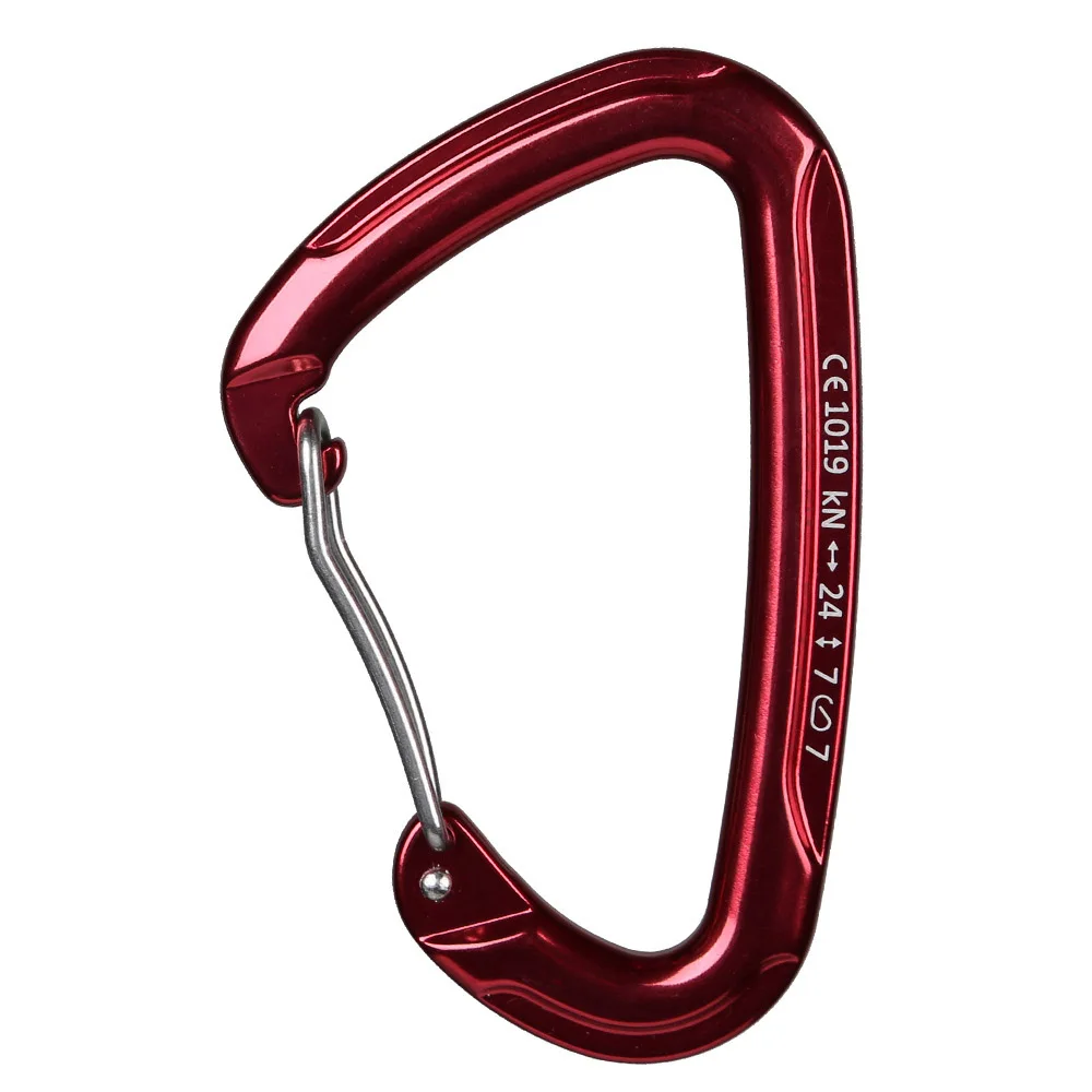 Aluminum-magnesium alloy material portable outdoor steel wire door hanging rock climbing safety buckle equipment | Спорт и