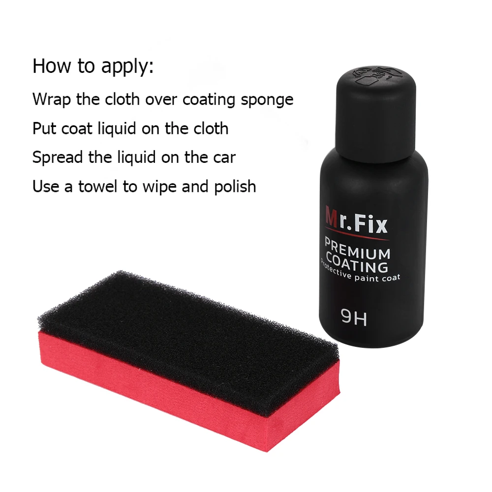 1Set 30ml 9H Nano Ceramic Pro Car Paint Coating Liquid Hydrophobic Anti Scratch Care Maintenance clean styling Accessorie | Автомобили и