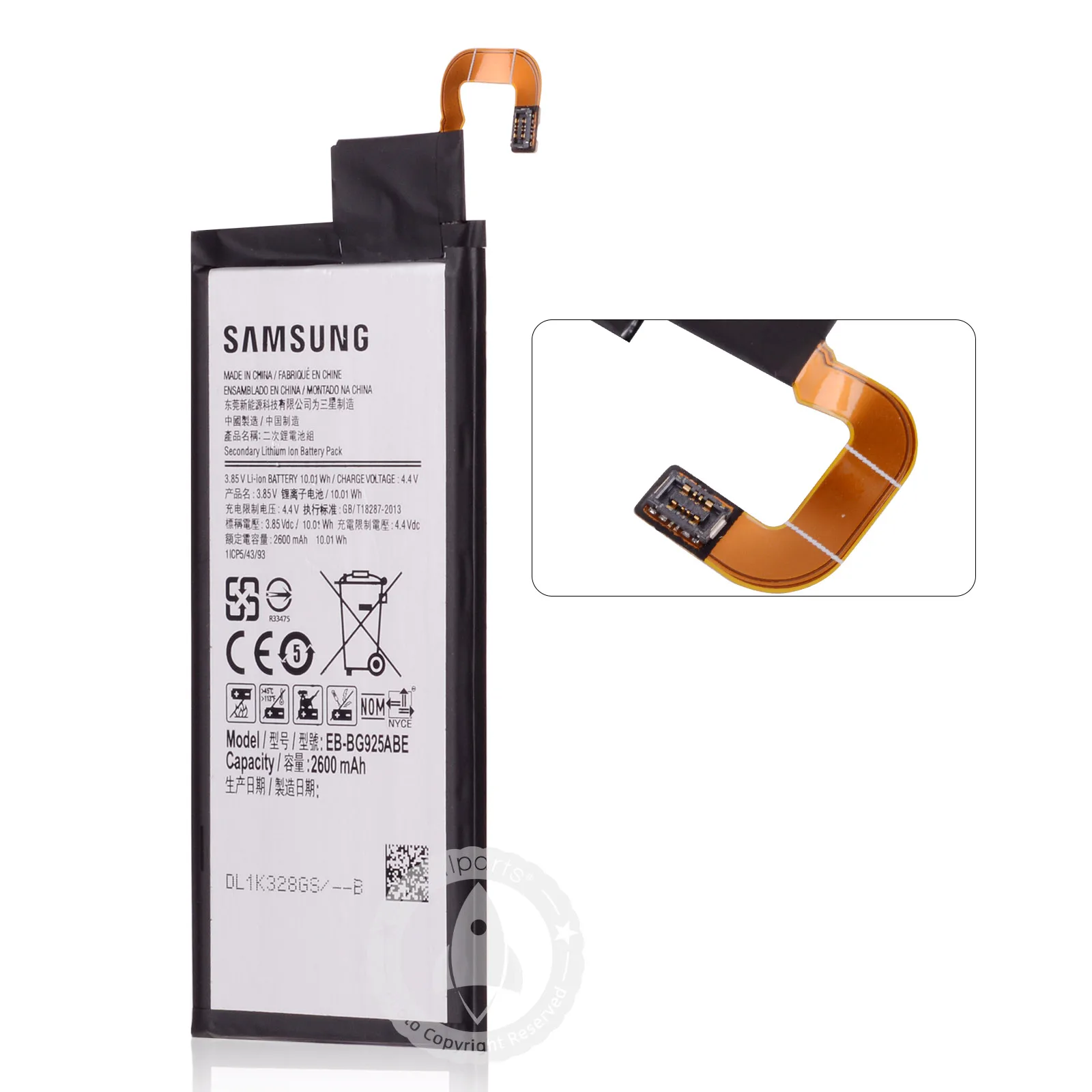 Оригинальный EB-BG925ABE G925 аккумулятор для SAMSUNG GALAXY S6 Edge 2600 мАч G9250 G925FQ G925S G925V G925A S6Edge |