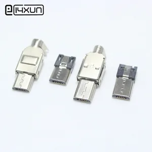 2510 компл. Micro USB 5PIN тип сварки штекер разъем зарядное устройство 5P USB хвост зарядный разъем 3 в 1 металлические части