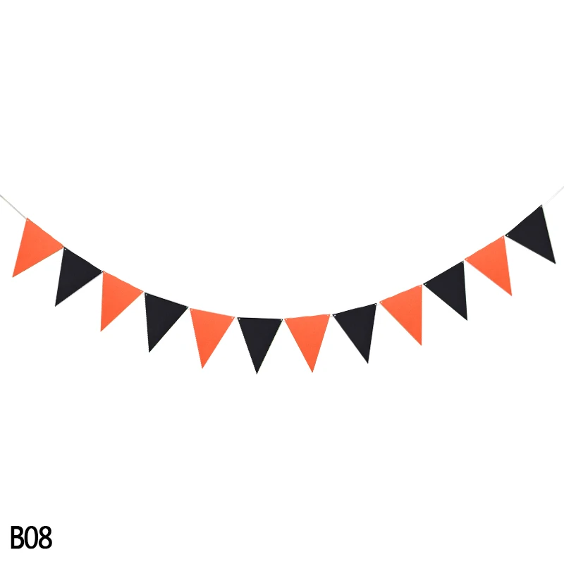 B08 12 флагов, многоцветная фетровая гирлянда, Вымпел, бандаж, баннер для свадебной вечеринки, детский душ, настенная гирлянда, Декор, поставка 8z - Цвет: B08