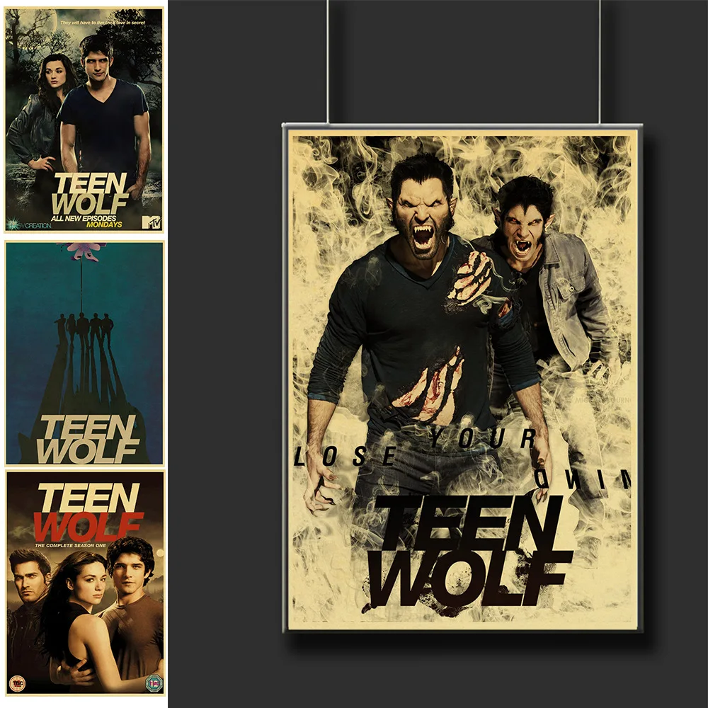 

Teen Wolf Movie Posters Good Quality Vintage Prints Painting Home Decoration Livingroom Bedroom Home Art Retro Wall stickers