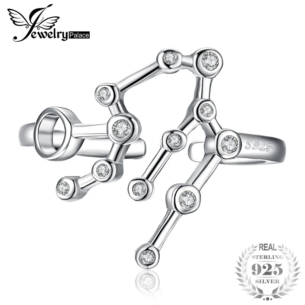 JewelryPalace Созвездие зодиака знак Водолея ободок кубического циркония регулируемое