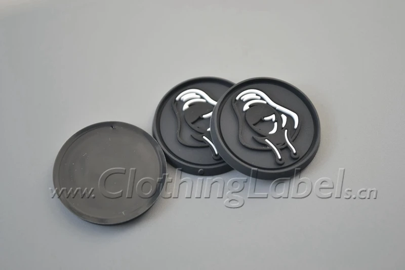 

Custom PVC patch, cartoon rubber labels, Silicon labels, lower MOQ, high quality, 3D products, logo raised, sew groove round