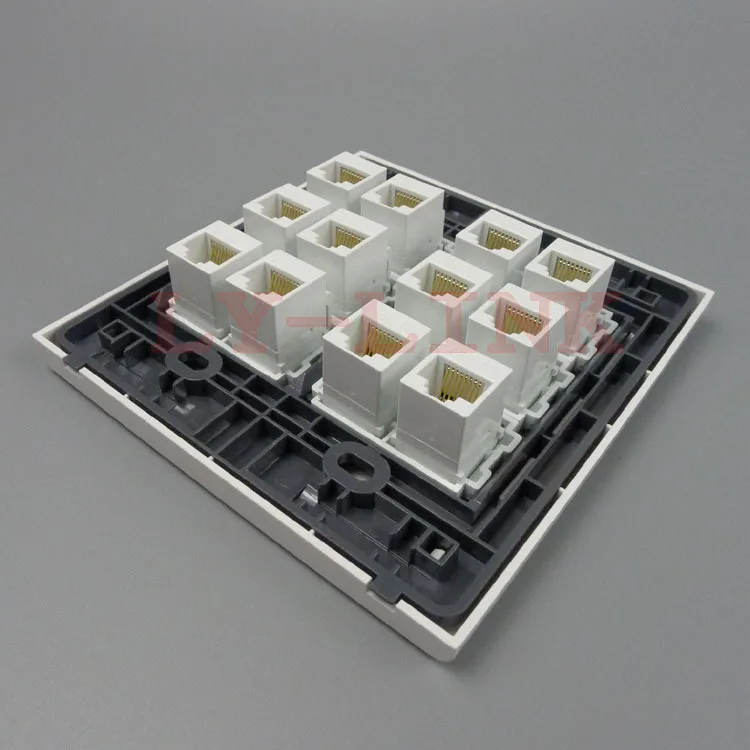 Сетевая настенная пластина 120X120 мм 12 портов CAT5E rj45 Мама мама с поддержкой DIY|network wall