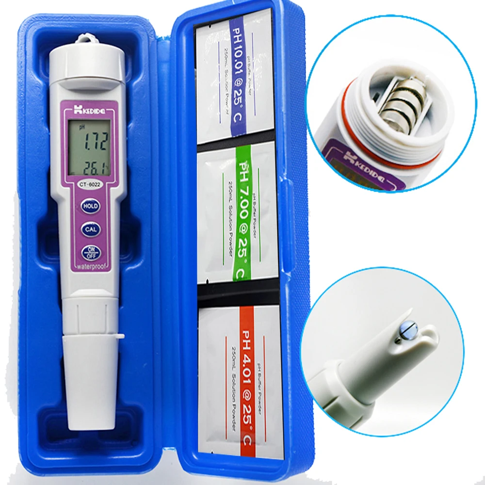 

CT-6022 digital pH meter,Automatic Temperature Compensation ATC pH range 0 to 14.00 pH 0.02 Accuracy